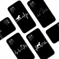 horse pony horse heartbeat phone case for iphone 12 11pro max 11 13 xr xs max x 8 7 6 6s plus mini se 2020 soft cover shell