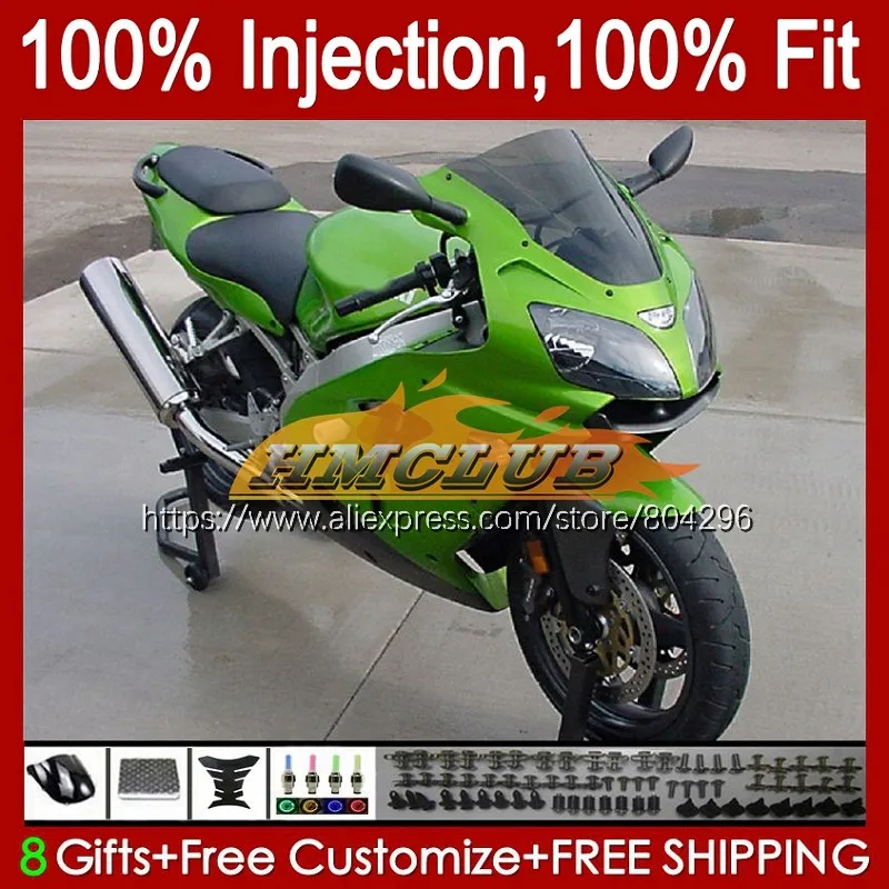 

Инжекционный корпус для KAWASAKI ZX 9R ZX900 ZX-9R ZX9R 02 03 83No.28 ZX9 R ZX 9 R 900 CC 900CC 2002 2003 OEM Обтекатели заводского зеленого цвета