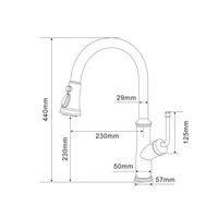Pull Out Kitchen Faucet Black Rotary Tap Cozinha Water TapS Sink Tap Kitchen Cold and Hot Faucets Torneiras Kitchen Fixture