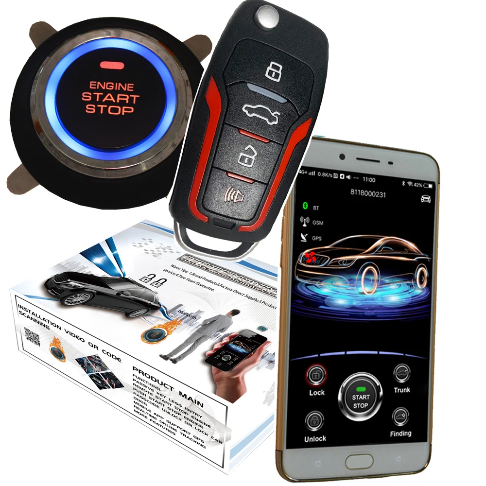 Cardot 2g gps GSM двигатель старт стоп gps bluetooth pke Автомобильная сигнализация