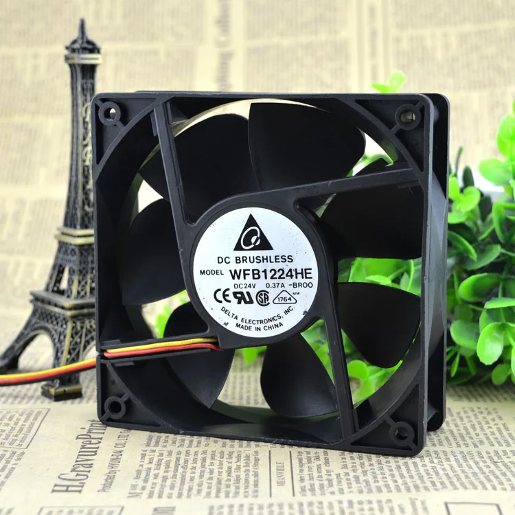 

Authentic Delta Wfb1224he-Broo 12038 12cm 24V 0.50a 3-Wire Inverter Fan