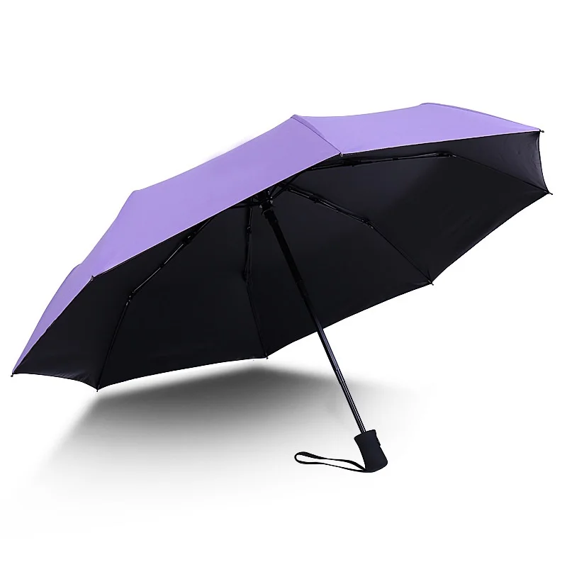 Автоматический зонт на солнечной батарее складной ручной 30% черный для мужчин и