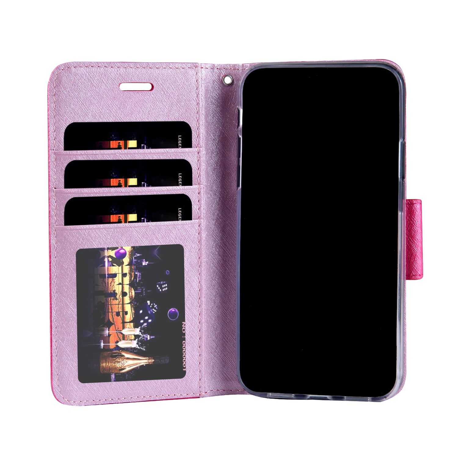 

MaikcQ Magnetic Natural Silk Wallet Leather Card Slots Holder Design Stand Flip Phone Case For Iphone XS