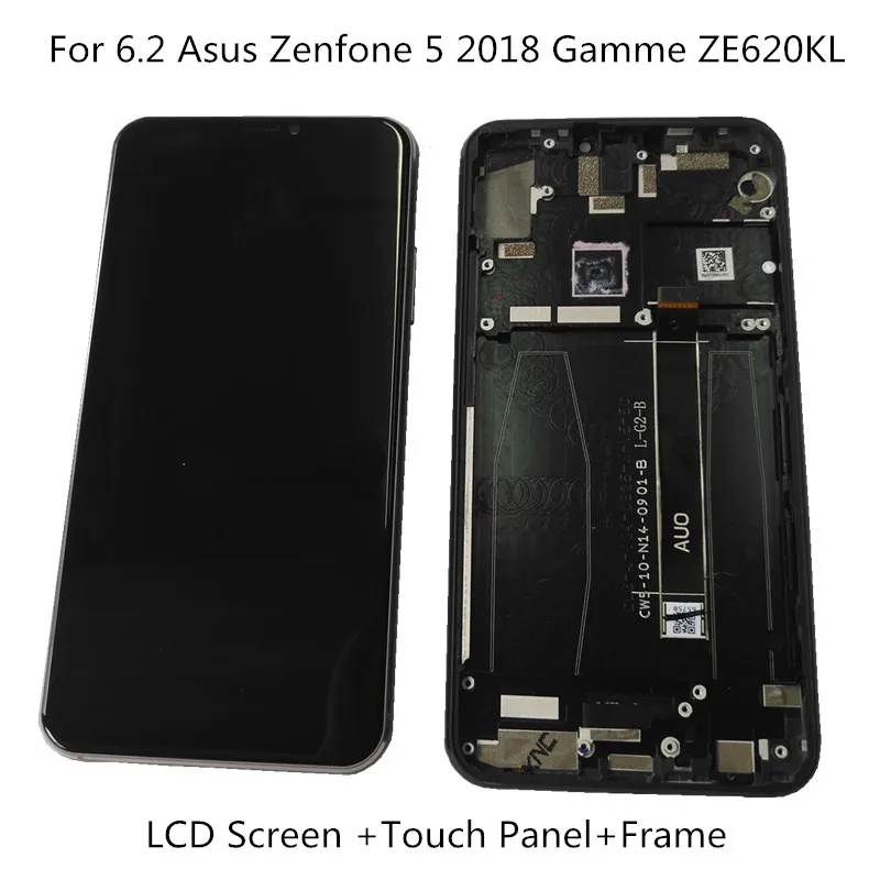 

For 6.2" Asus Zenfone 5 2018 Gamme ZE620KL LCD Screen Display+Touch Screen Digitizer Assembly For Zenfone 5 2018 X00QD LCD+Frame