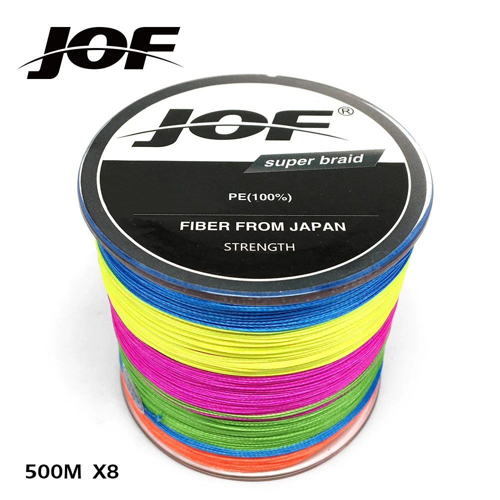 500M X8 JOF брендовая супер прочная японская многофиламентная 100% PE плетеная леска 8