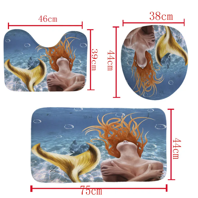 

New Mermaid shower curtain, fashionable atmosphere, waterproof and mildew proof
