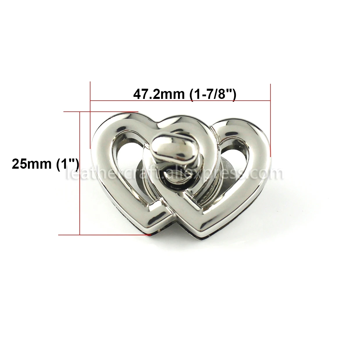 1 шт. металлическая застежка в форме сердца Пряжка женская кожаная сумка кошелек