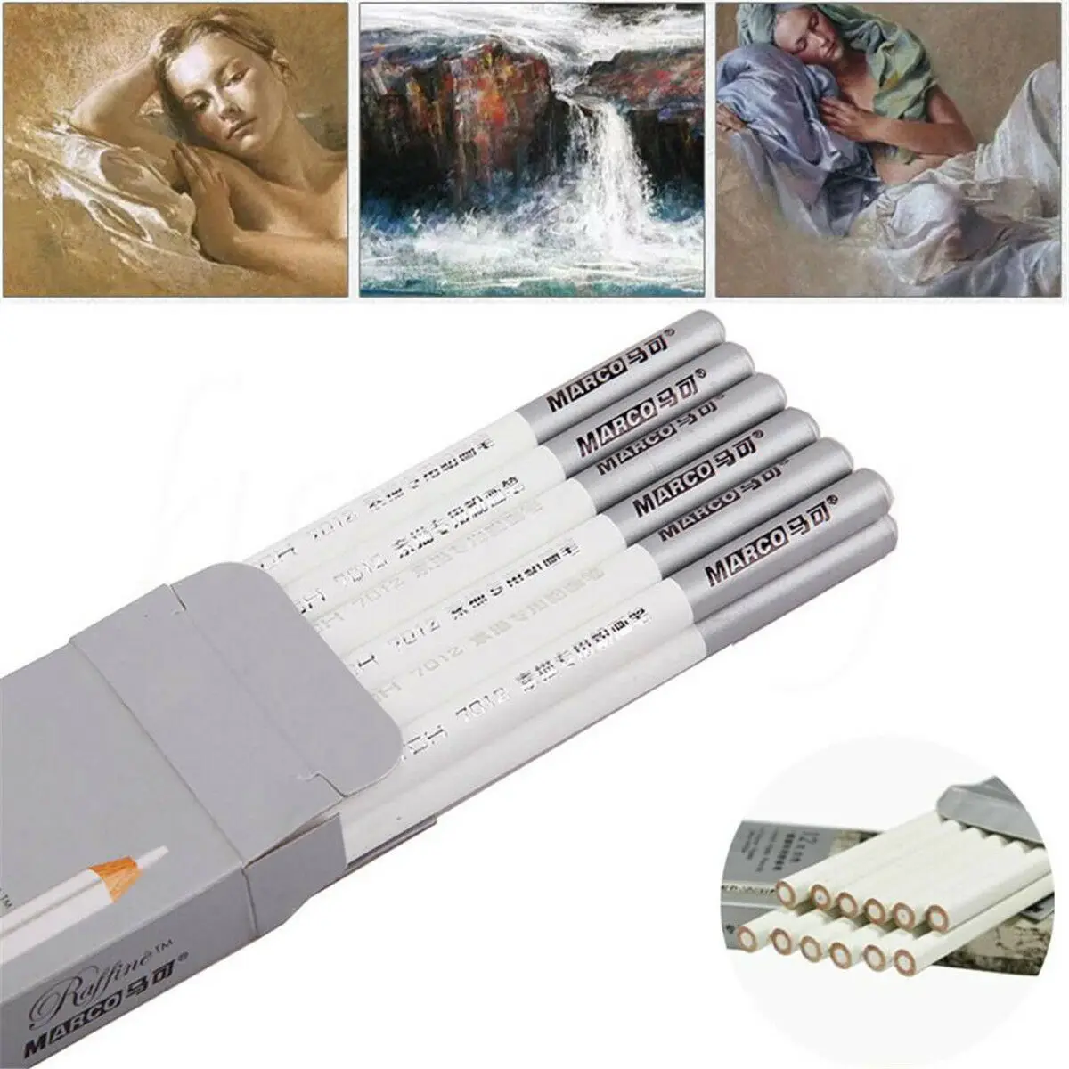 Белый пастельный уголь карандаш для рисования скетчей набор канцелярские