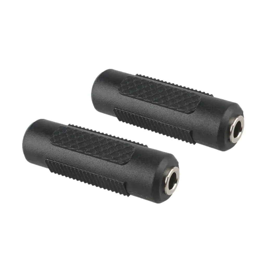

Microphone MIC / Audio Adapter 2PCS Black Color 3.5mm Male to 3.5mm Female Suitable for Guitar Amplifier / Mix / Handset