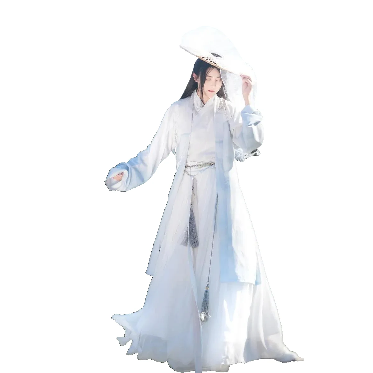 3 шт. династия песни китайский стиль реки Озеры градиент белая одежда ученый