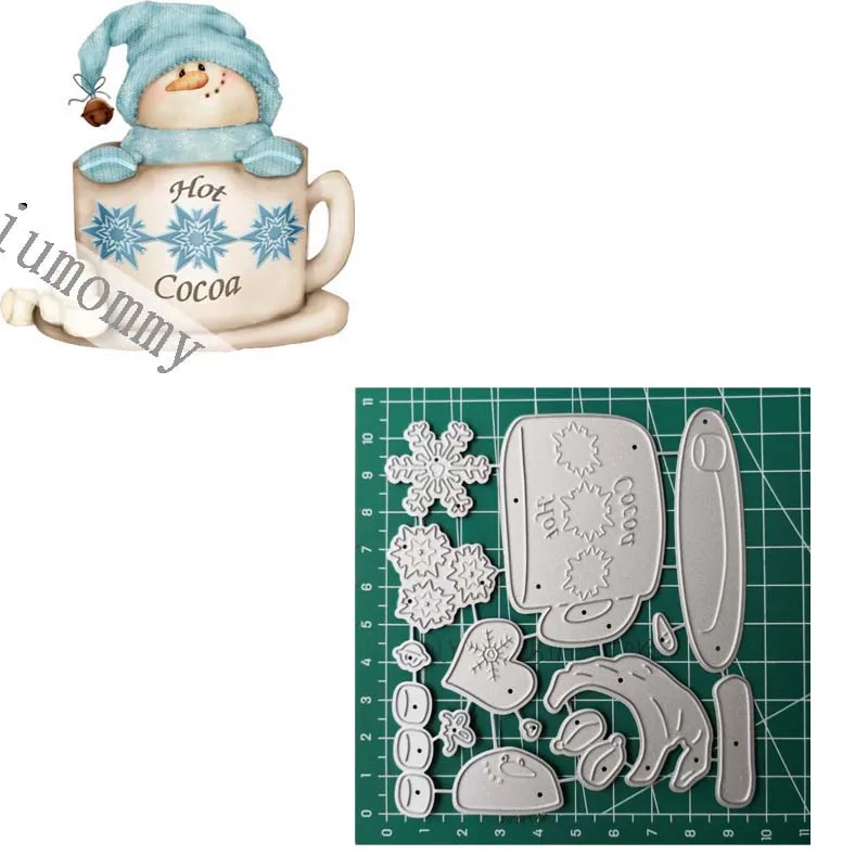 Рождественские снежные штампы металлическая рамка для изготовления карт