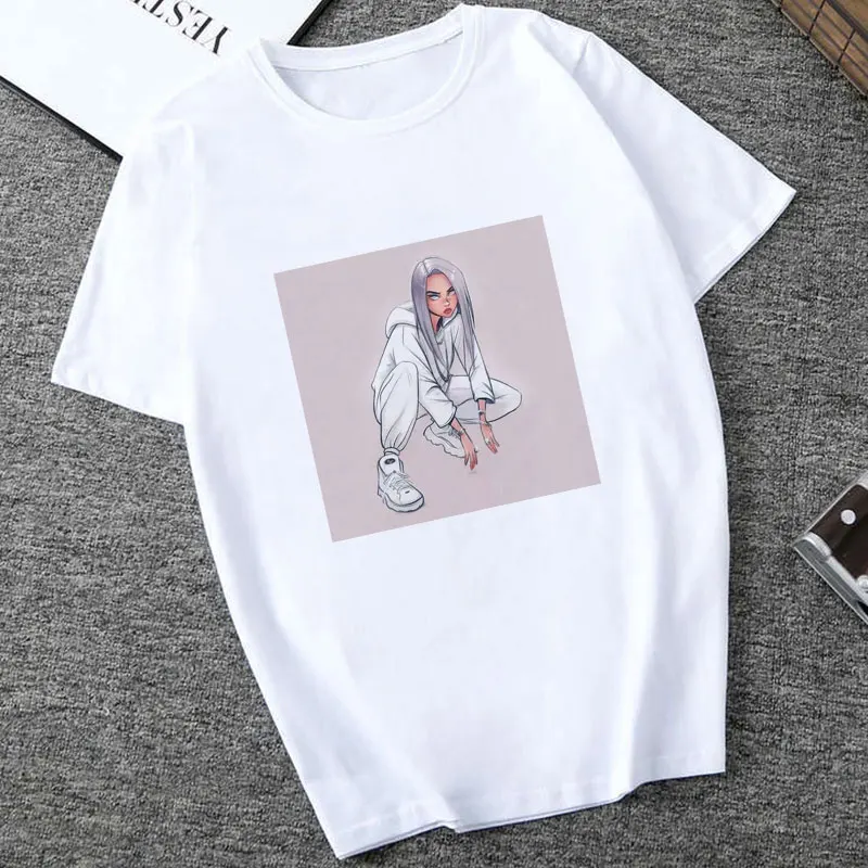 Женская футболка в стиле Харадзюку Ариана Гранде Готическая уличная одежда