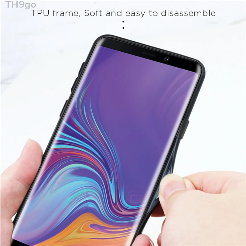 Gradient Tempered Glass Case For Samsung Galaxy M20 A30 A50 A6 A7 A8 Plus A9 2018 Hard Skin M10 A10 A20 Cover |