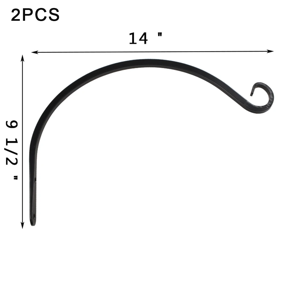 2/1 шт. 14 дюймов подвесные корзины кронштейны крючки открытый сад завод вешалка