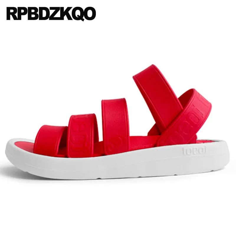 Сандалии гладиаторы мужские с открытым носком босоножки из резины сланцы обувь в