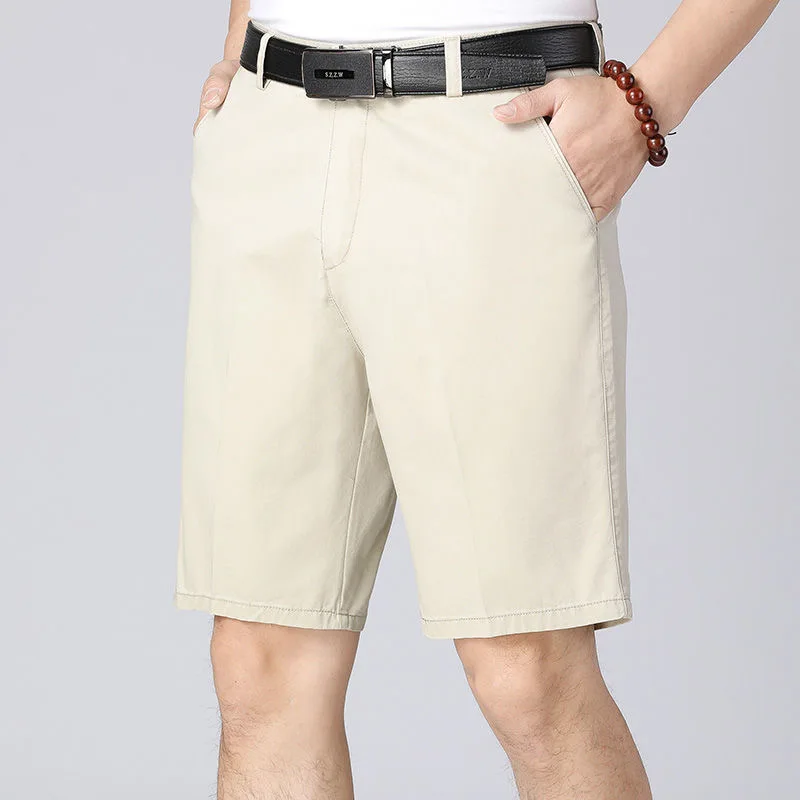 

2020 Father's Gift New Men's Cargo Shorts Summer Men Casual 100%Cotton Short Pants Sport Solid Color Knee Length Shorts Male