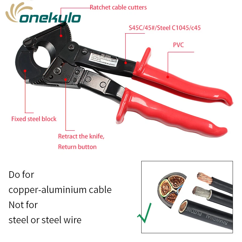 

hs-325a ratchet cable cutter cable cutting pliers, plier cutter wire pliers wire cutting pliers cable cutters