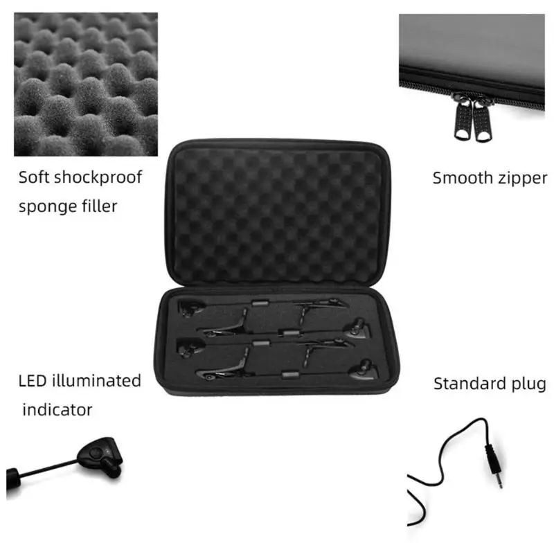 

Fishing Swingers WHot Sale Wear-resistant Fishing Swingers 4 Colors LED Illuminated Indicator Alarm Hanger Swingers