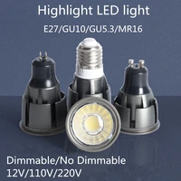 super bright dimmable gu10gu5 3e27mr16 cob 9w 12w 15w led bulb lamp 85 265v 12v spotlight warm whitecold white led light
