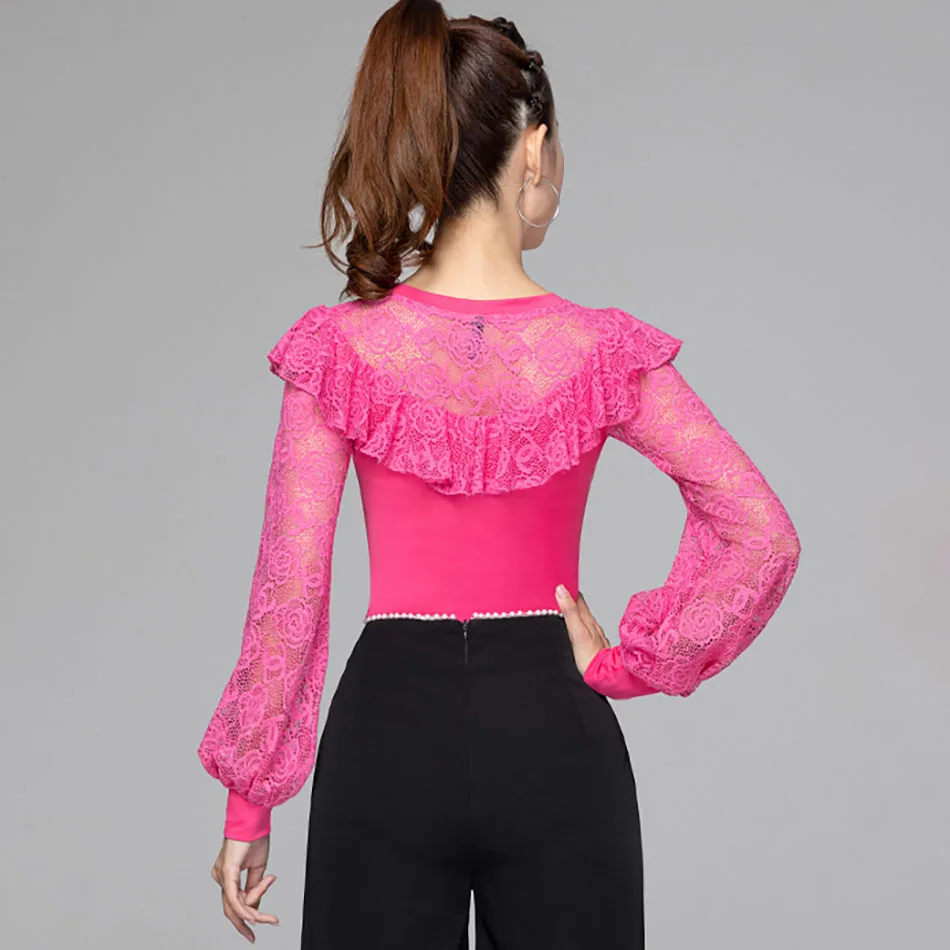 Женская Кружевная футболка с длинным рукавом V-образным вырезом | Тематическая