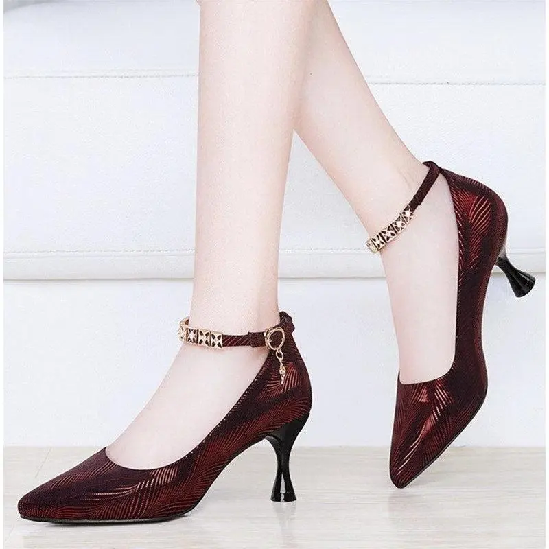 Женская обувь новые черные туфли-лодочки принцессы с острым носком и