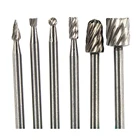 Новый 6 шт. HSS вращающийся многофункциональный инструмент заусенцев маршрутизации для вырезания гребней и пазов насадка мельница совместимый для Dremel