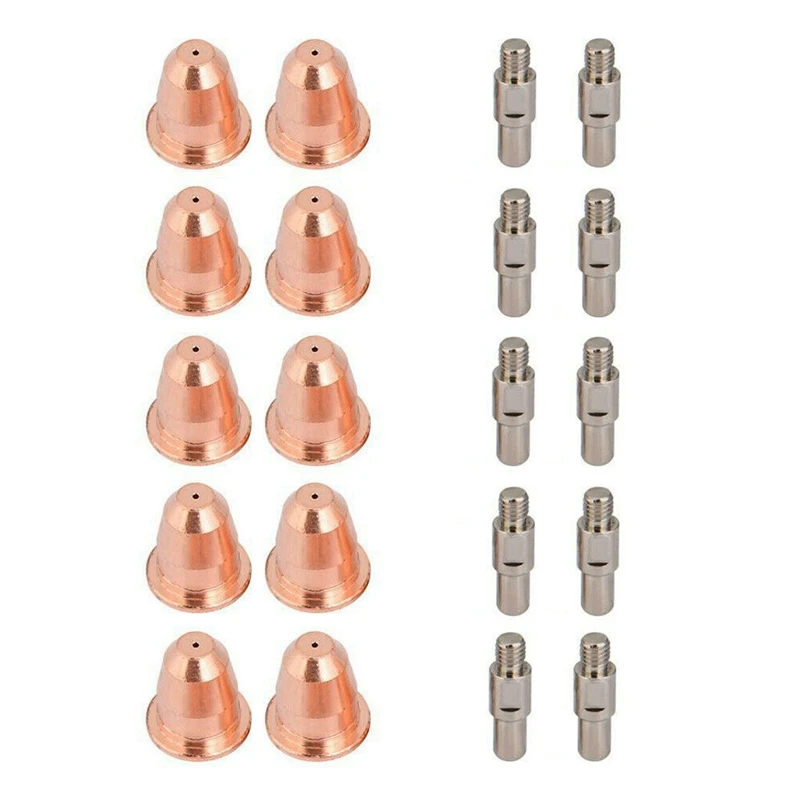 

10 x PR0110 Electrode + 10 x PD0116-08 Nozzles for S25 S45 Plasma Cutter Torch