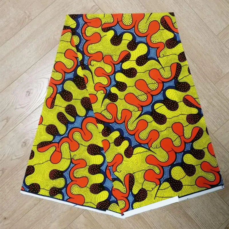 

african wax prints fabric veritable soft 100% cotton 6 yards/pcs guarantee ankara real wax for dress patchwork sewing 0001