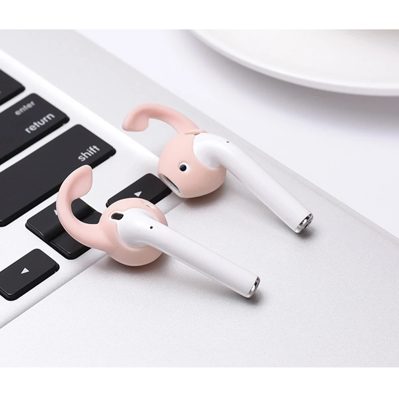 

Wireless Bluetooth Earphone Silicone Monochrome Ear Caps Earpads for Apple AirPods 1 / 2