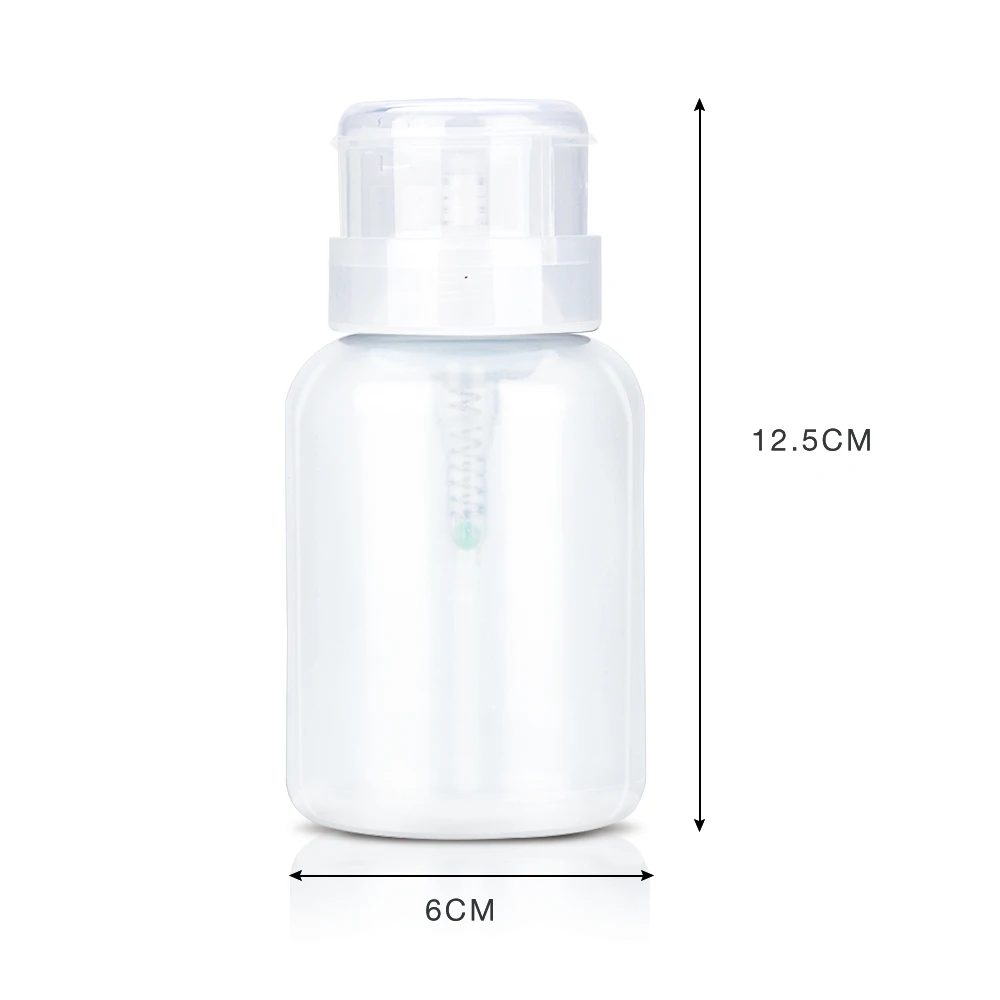 200ml white 200/100 мл пустой пластиковая накладка для лакирования ногтей Remover Алкоголь Жидкость ясно пресс дозаторный диспенсер бутылки дизайн ногтей УФ гель очиститель - Цвет: 200ml white