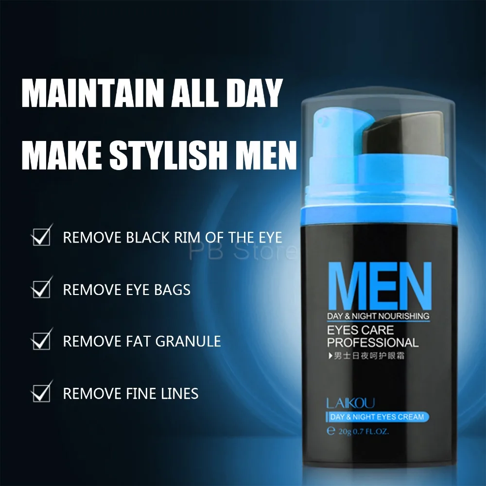 Мужской дневной и ночной укрепляющий крем для кожи вокруг глаз против морщин
