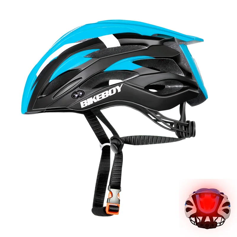 B blue blk in led M Велоспорт шлем Каско Capacete Де Ciclismo Каско Bicicleta Ciclismo Mtb Велосипед Шлем Велосипедный Шлем Сверхлегкий Шлем Каско Маршрут - Цвет: B blue blk in led M