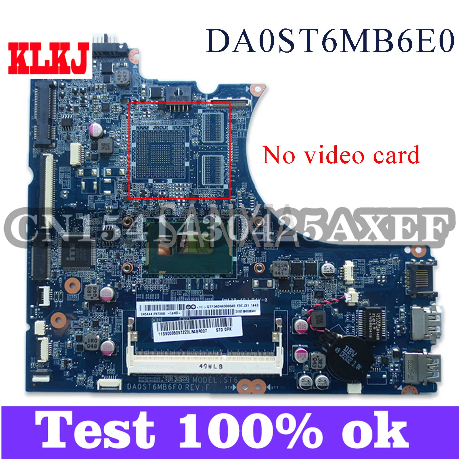 

KLKJ DA0ST6MB6E0 материнская плата для ноутбука Lenovo Flex-15 оригинальная материнская плата I3-4010U