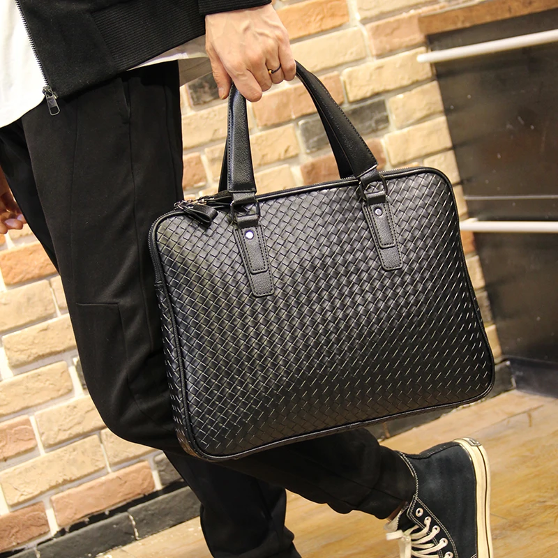 

Tidog Hand-Woven Shoulder fashion casual Crossbody Bag Briefcase