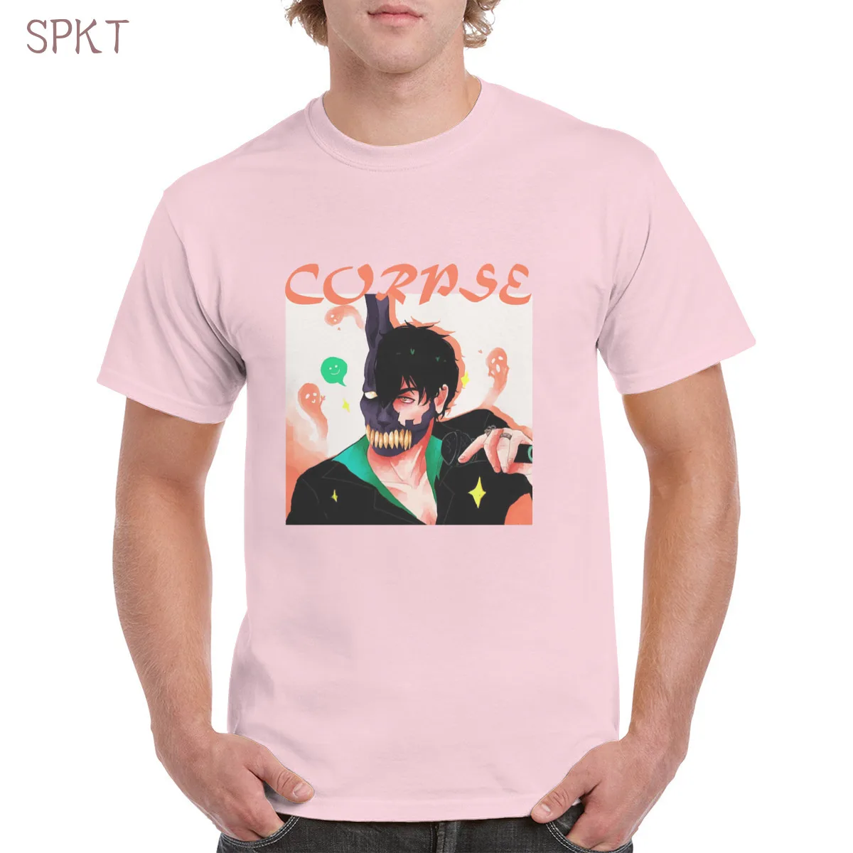 

Corpse Husband Mask Gothic Fangs t shirt Top Soft Oversized Cotton Tee Female/Man T-Shirt Letters