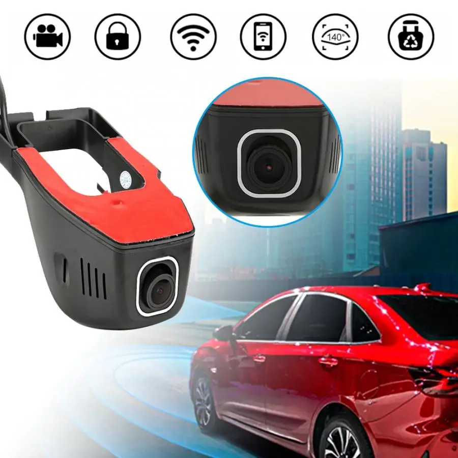 Миниатюрный видеорегистратор Wi Fi 1080P HD автомобильная ИК камера универсальный для
