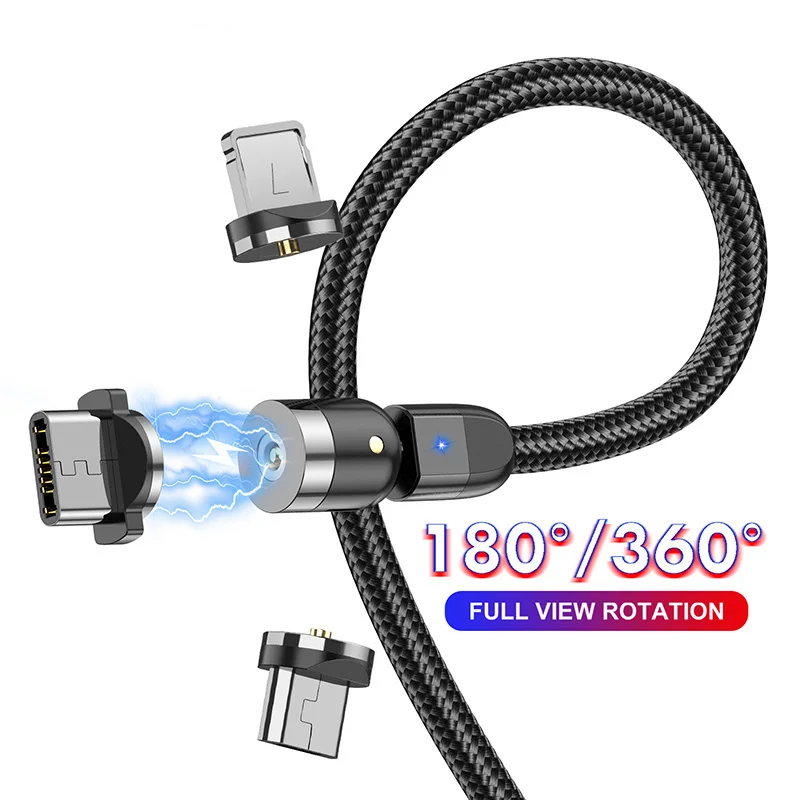 Micro USB Тип C магнитный кабель 2.4A быстрая зарядка Магнит зарядное устройство За iPhone