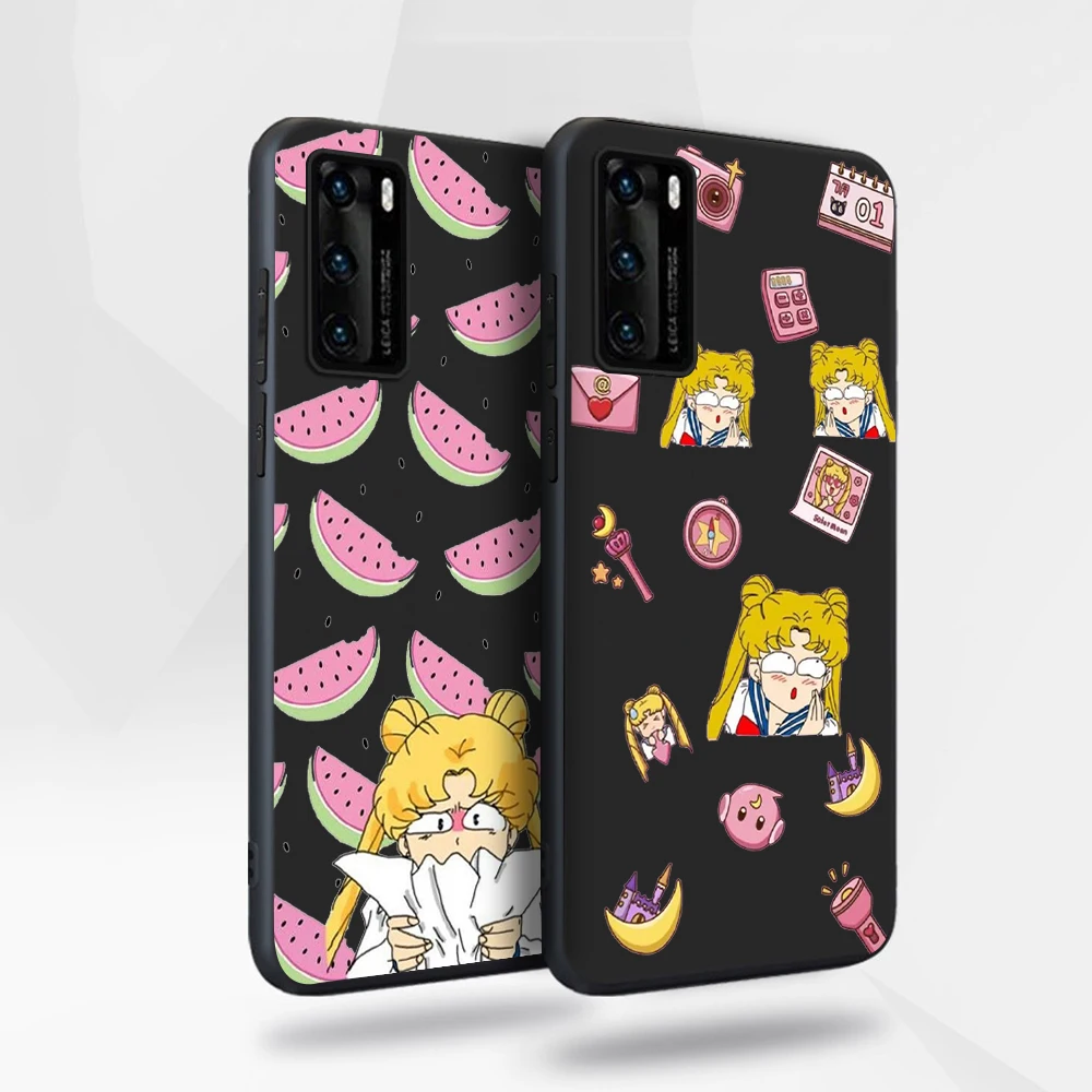 

Sailor Moon Comics Case for Huawei P40 P30 P20 Honor 30 20 10 30S Mate 40 30 20 Lite Pro P Smart Plus 2019 Soft TPU Cover Fundas