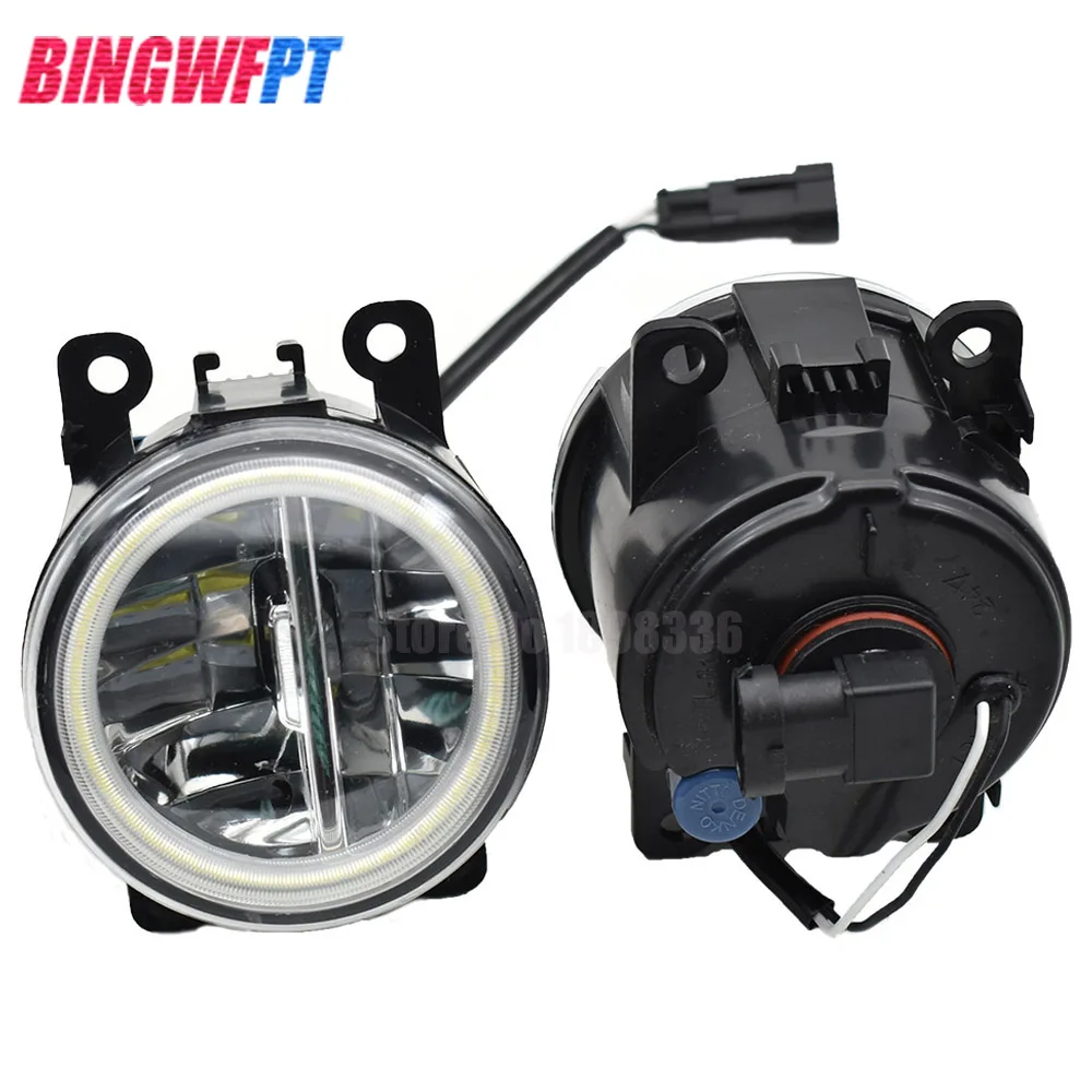 2x автомобильная светодиодная лампа Противотуманные фары + ангельские глазки DRL