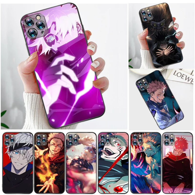 

Jujutsu Kaisen Sukuna Satoru Gojo Yuji Itadori Fushiguro Megumi Phone Case For iPhone 11 11Pro MAX Cases Funda Carcasa