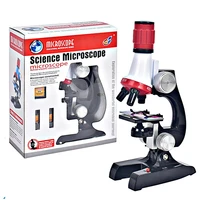 100x 400x 1200x lab refined microscope kit lab led home school educational toy gift refined biological microscope gift for child