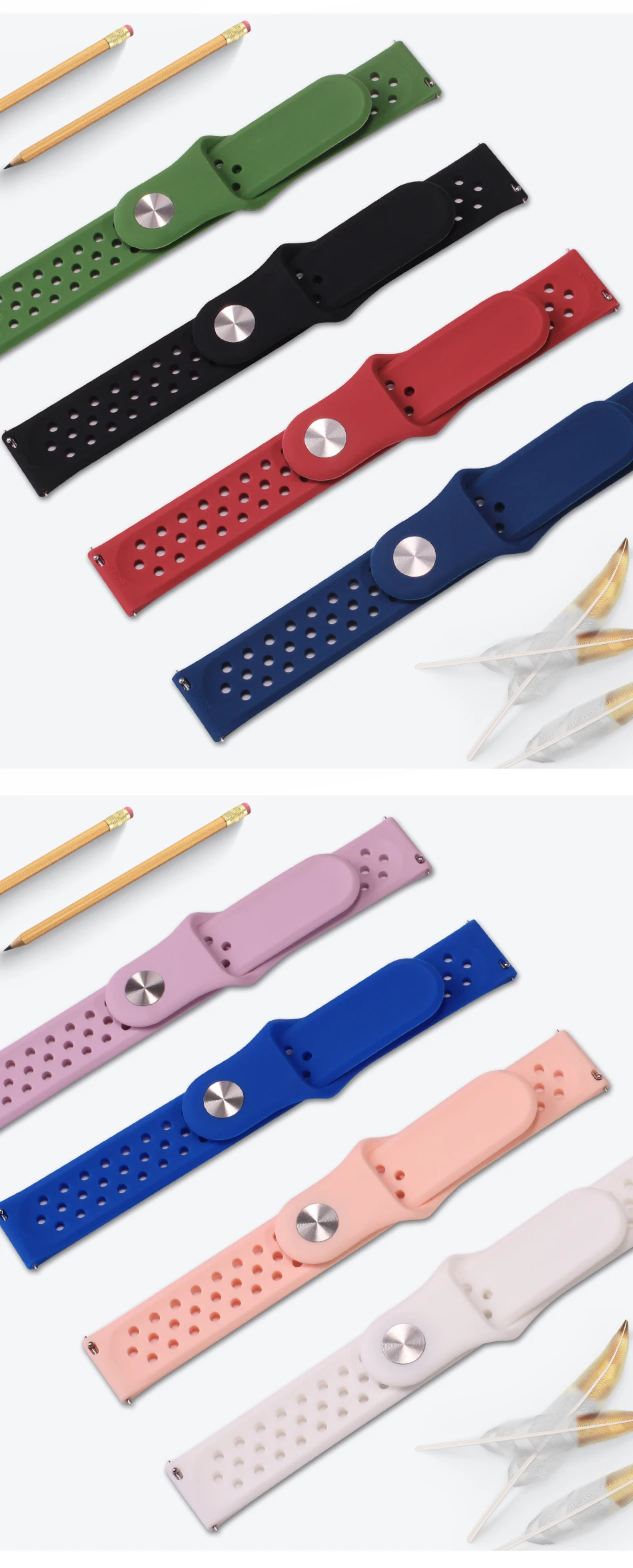 BOORUI Amazfit Bip ремешок спортивный дышащий силикон 20 мм ремешок для Xiaomi Huami Amazfit Bip BIT Lite Youth Smart Watch