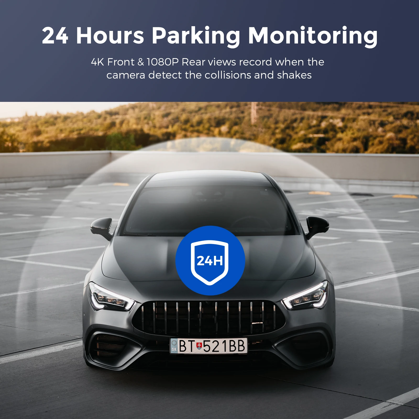 AZDOME Dash Cam M300S 4K Car DVR 2160P +1080P UHD Night Vision Dual Lens Recorder 24H Parking Mode GPS WIFI &amp App Control |