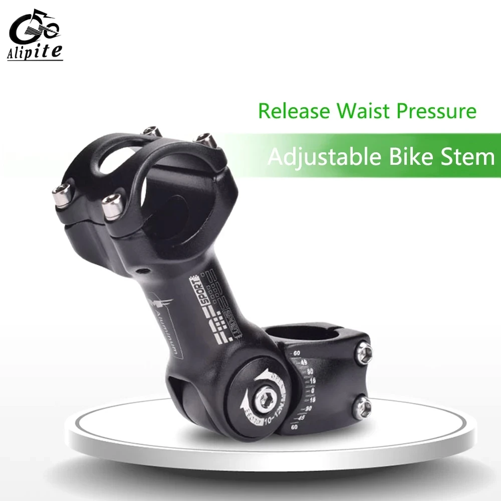 

Adjustable Angle Bicycle 25.4/31.88mm Handlebar Stem Riser Aluminum Alloy Front Fork Stem Adapter Mountain Bike Stem Accessories