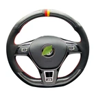 Противоскользящая черная замша из натуральной кожи для Volkswagen Vw Golf 7 Mk7 Nieuwe Polo jetta Passat B8