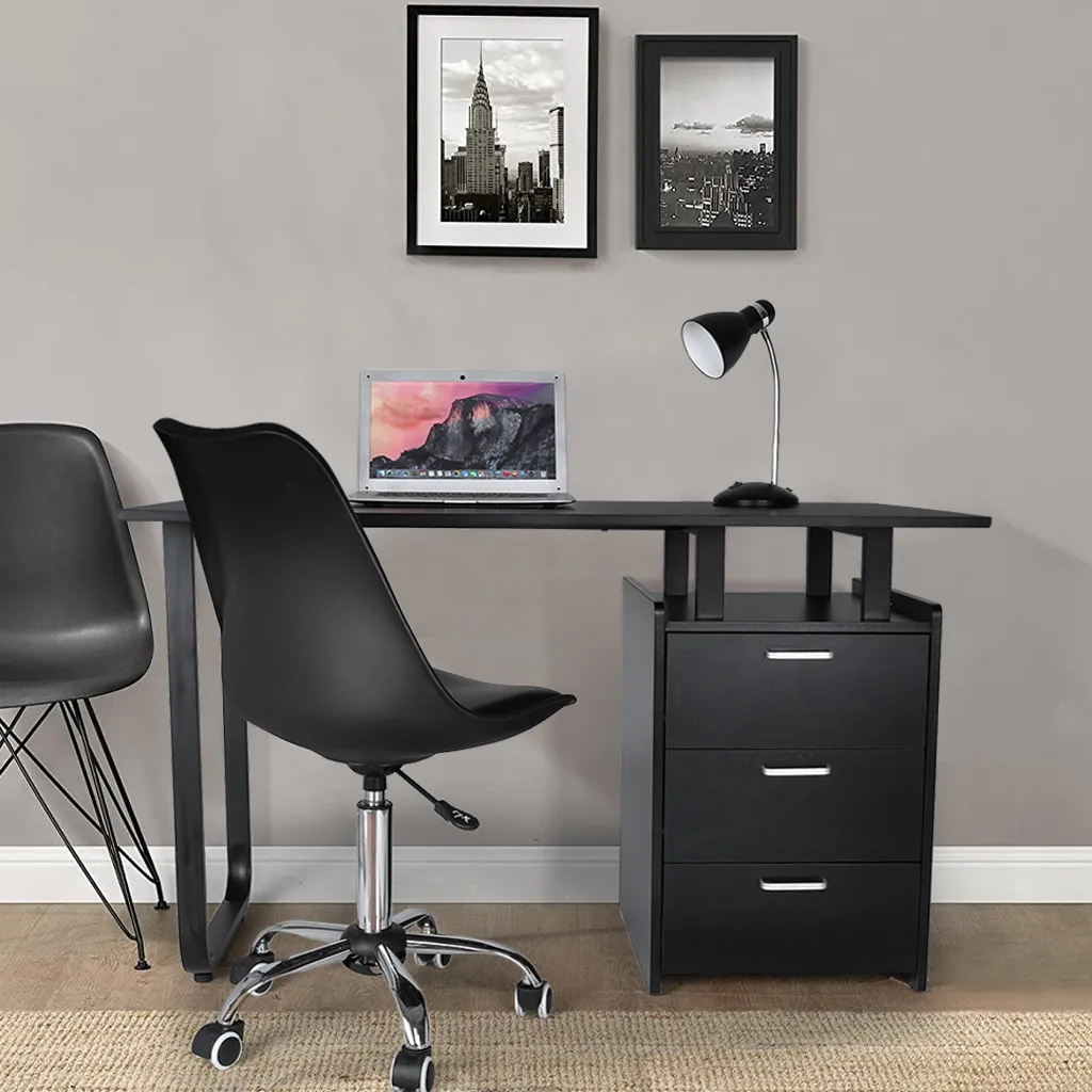 

Study Computer Desk Gaming Desk Laptop PC Table Workstation With 3 Drawers Study Writing Table Notebook Desk For Home Office