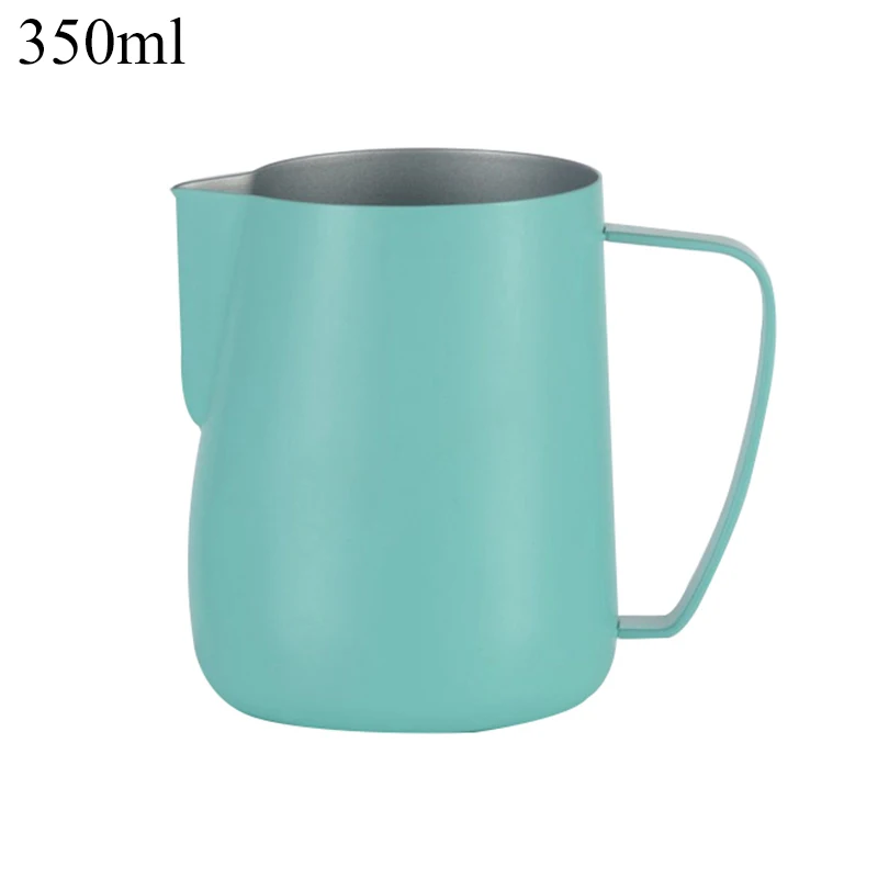 blue 350ml Кувшин для вспенивания молока из нержавеющей стали, кувшин для вспенивания молока для латте, кувшин для вспенивания молока, ручной кувшин для кофе эспрессо, бариста, ремесло - Цвет: blue 350ml