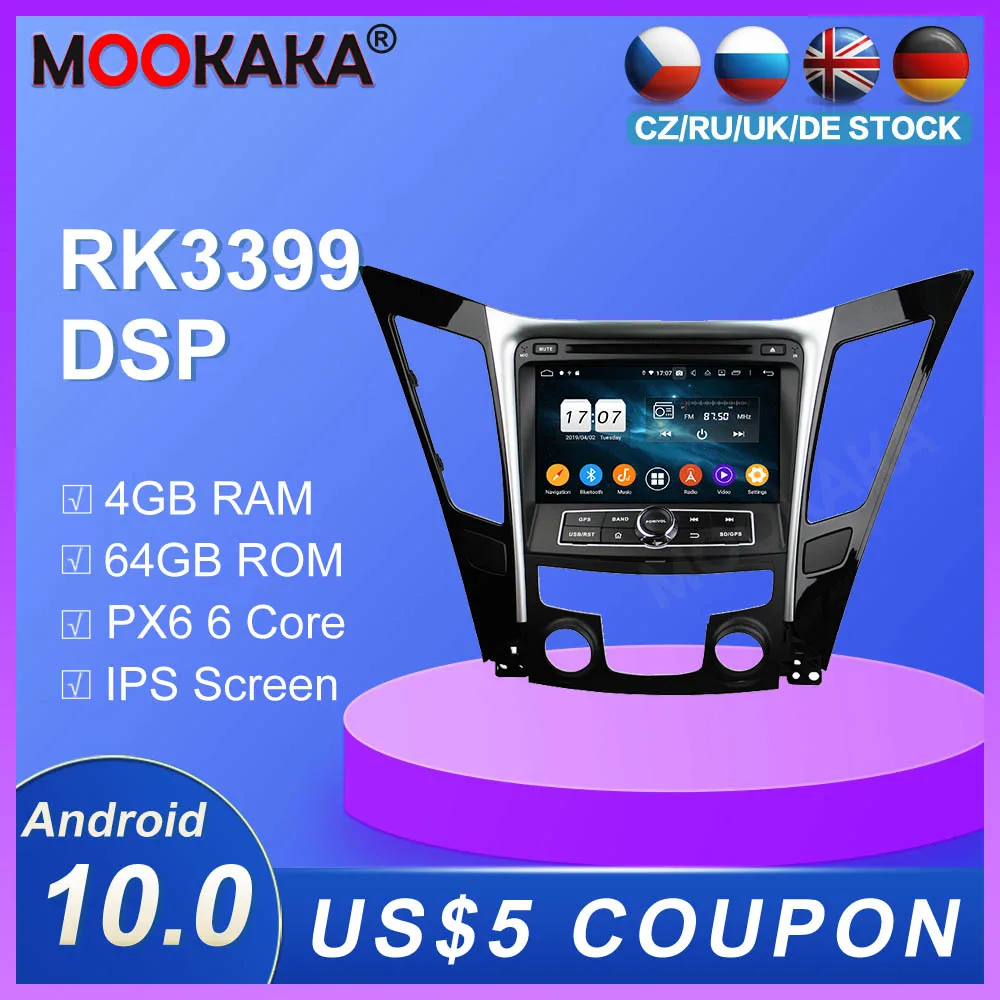 4 + 64 Гб DSP DVD мультимедийный плеер для Hyundai SONATA 8 I40 I45 I50 YF2011 2014 авто радио GPS