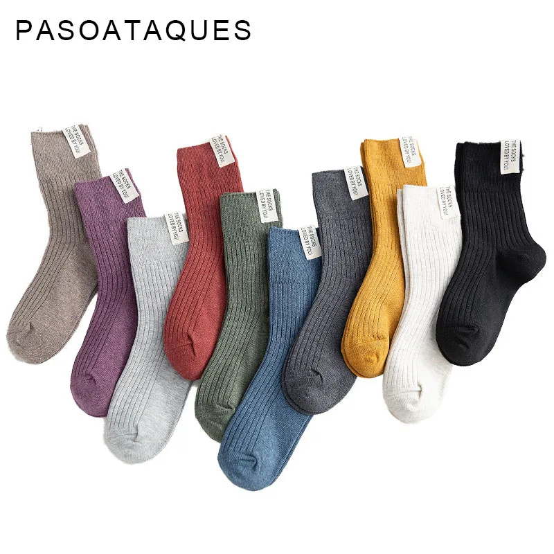 

5 Pairs High Quanlity Women Socks Cotton Winter Summer Breathable Socks Kawaii