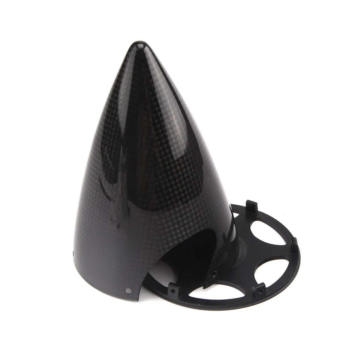 Spinner c&oacute;nico de fibra de carbono, 2 cuchillas para Gasline RC Airplane, 4 '', 1 unidad-3